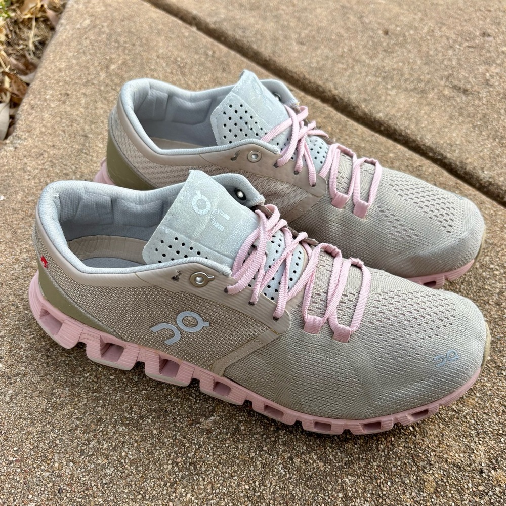 On Cloud X 1.0 Sand Rose Women's Pink Running Shoes 10